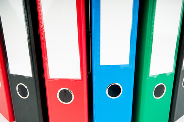 Office folders isolated on the white background