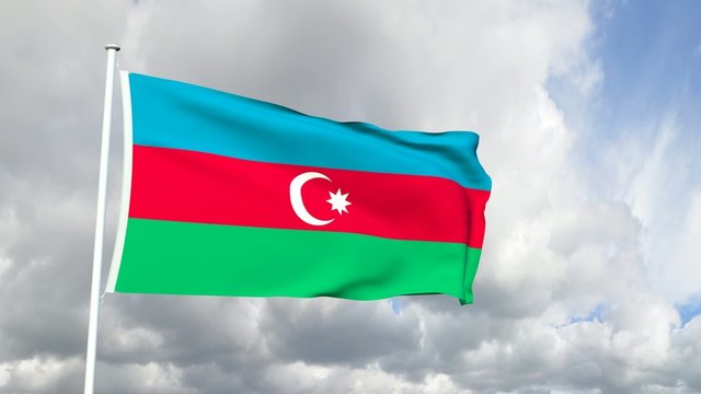 020 - Aserbaidschanische Flagge