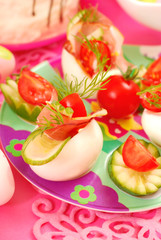 eggs with ham for easter