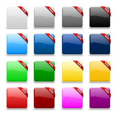 16 Vektor Buttons mit Banner