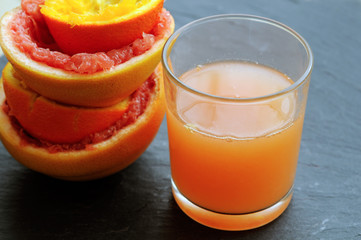 Jus d'orange et pamplemousse