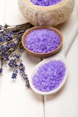 Fototapeta na wymiar Lavender - minerals for aromatherapy