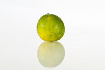 Lemons isolated over Glass