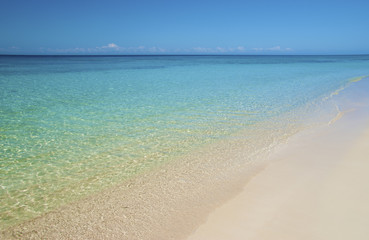 Fototapeta na wymiar Beach and tropical sea in the caribbean