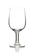 Empty glass isolated on a white background