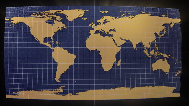 Zoom out from China map and flag to folding and spinning globe