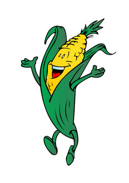comic corn vector