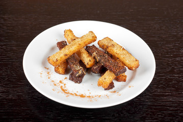 Rusk with garlic