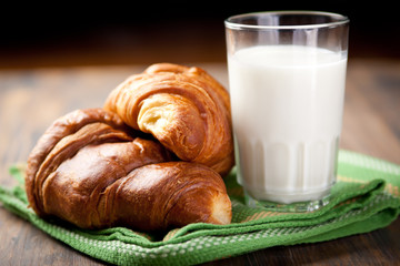 Croissants and milk