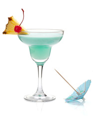 Blue tropical cocktail