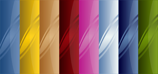 Color tower banners set