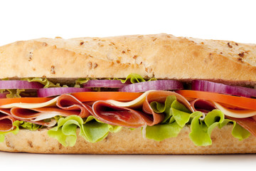 Long sandwich closeup