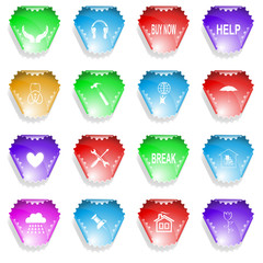 Vector set of stickers