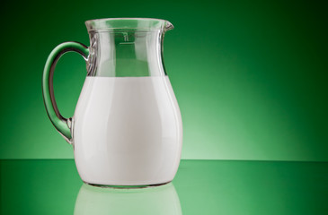 glass jug  with milk