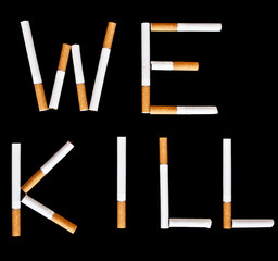Cigarettes showing text 