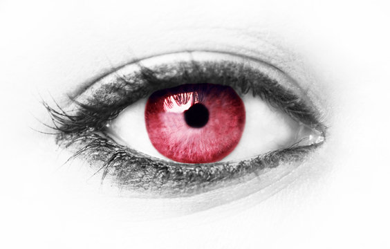 Red woman eye