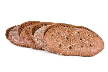 rye bread isolated on white background