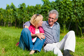 Fototapeta premium Glückliches Älteres Paar im Freien