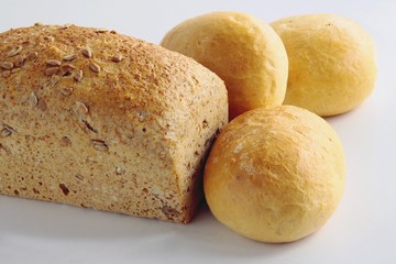 graham bread and white rolls