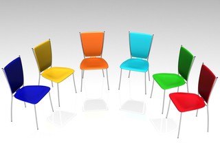 group of chairs costs a half-round