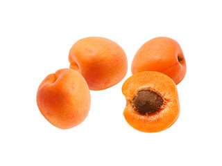 apricot isolated on white background