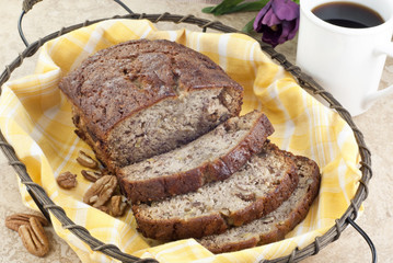 Homemade Banana Bread With Coffee