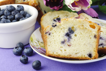 Blueberry Bread With Fresh Blueberries