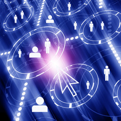 Fototapeta premium model of social network