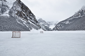 Lake Louise, frozen Lake