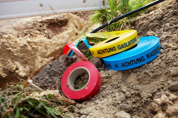 Achtung Wasserleitung