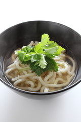 Japanese Mitsuba and Udon noodles