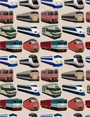 seamless train pattern