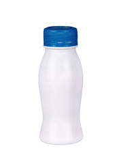 small bottle of yogurt isolated