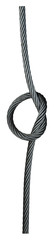 Steel wire rope knotted