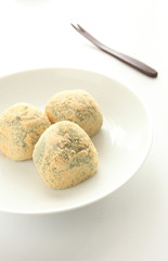 Japanese green tea and traditional dessert