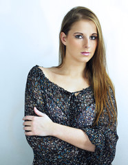 Girl posing in studio