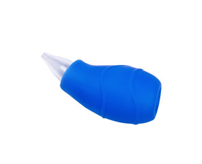 Child's nasal aspirator on a white background