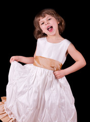 Little girl  looks naughty