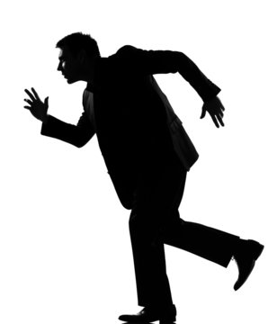 recommend clip art: silhouette  man  walking profile sneeking