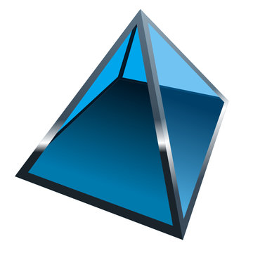 Blue Glass Pyramid