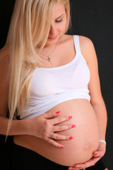 pregnant blond woman