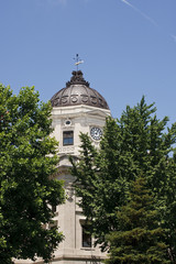 Classic Courthouse in Trees with Domed Roof