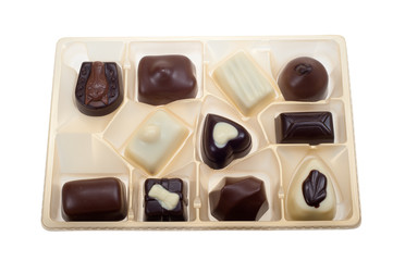 Belgian pralines isolated