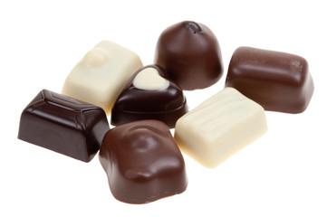 Belgian pralines isolated