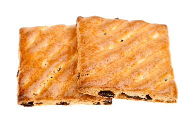 whole wheat cookies with fruit isolated