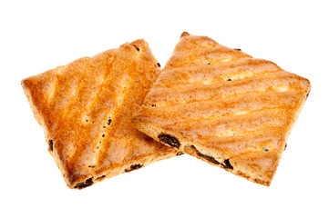 whole wheat cookies with fruit isolated