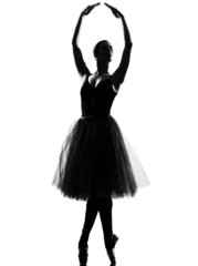 woman ballet dancer standing pose tiptoe © snaptitude
