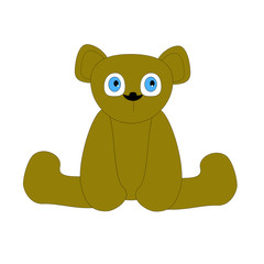 vector bear sitting