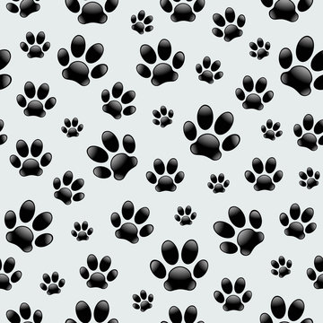 Dog's Footprints-Seamless Pattern