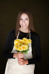 Young Florist with Daisies